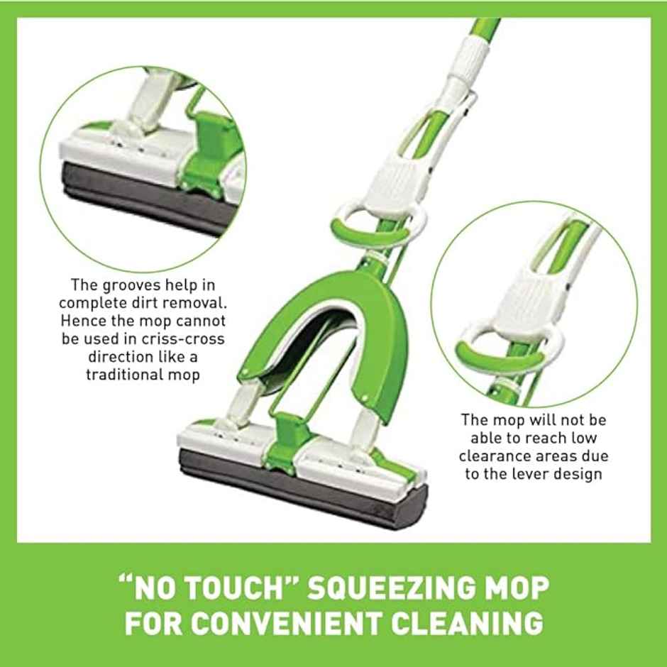 Scotch-Brite Butterfly Mop - with Butterfly Squeezing Mechanism | Comes with 1 Additional Refill