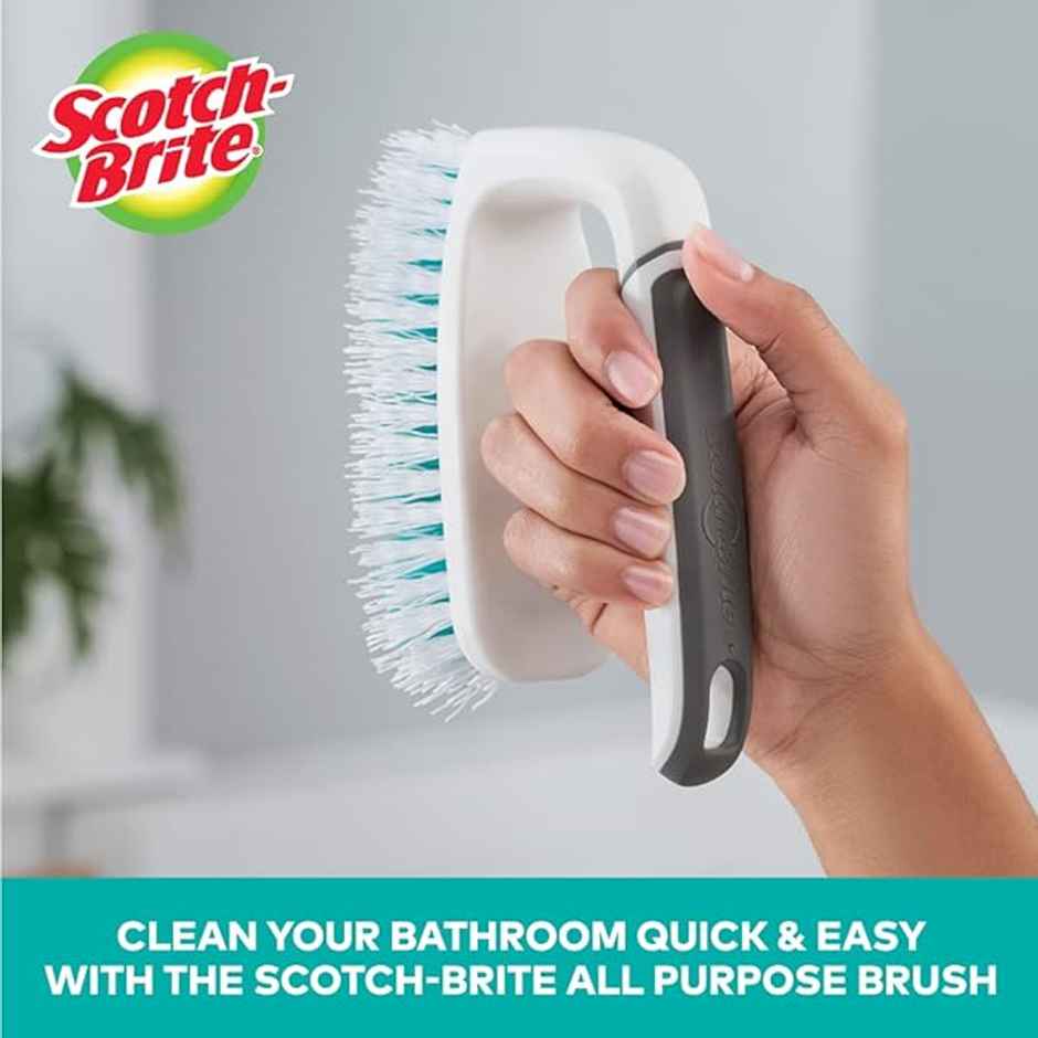 Scotch-Brite Bathroom Scrubber Brush- Non scratch | Bathroom Brush