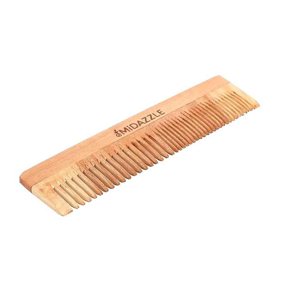 Midazzle Organic Kacchi Neem Wooden Grooming Comb 2in1 |MINC2105