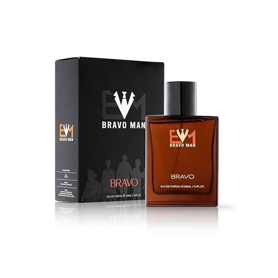 Bravoman Bravo Eau De Parfum Perfume For Men - Woody | Spicy | Smoky | Whisky Boozy Scent