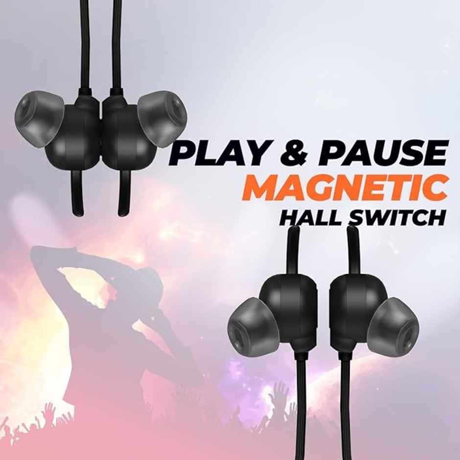 Probuds N32 Wireless Bluetooth Neckband | with Mic | 40+ hrs Playtime | ENC | In Ear | Black