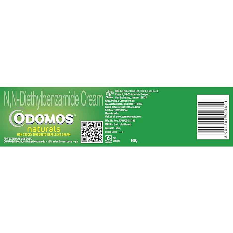 Odomos Naturals Non-Sticky Mosquito Repellent Cream