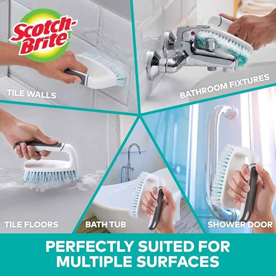 Scotch-Brite Bathroom Scrubber Brush- Non scratch | Bathroom Brush