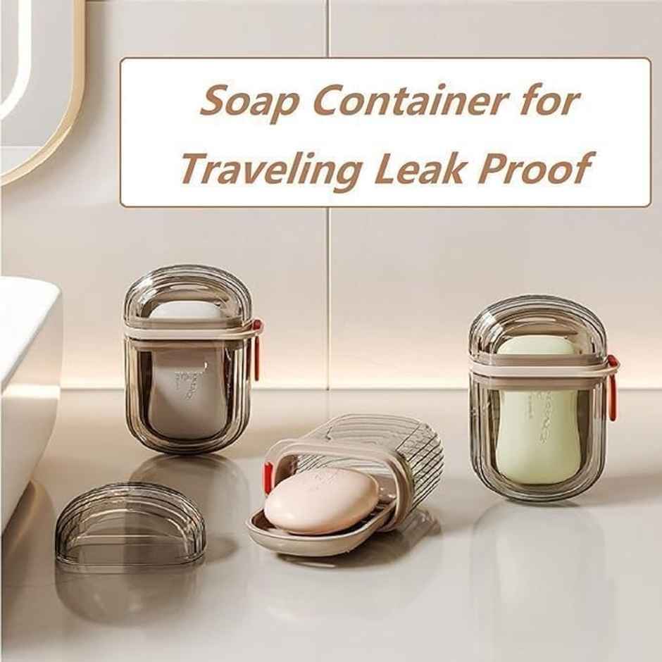 Bronson Professional Transparent Waterproof Portable Soap Dish Container
