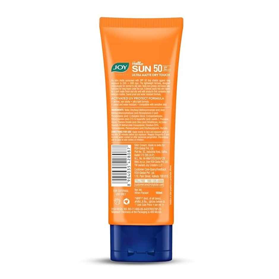 Joy Hello Sun Ultra Matte Dry Touch Sunscreen SPF 50