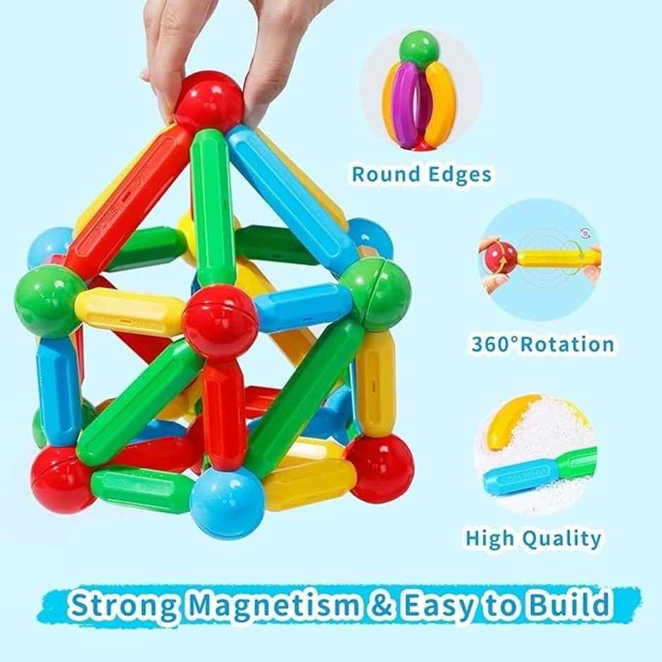 Fablue Magnetic Sticks Building Blocks Educational Toy For Kids | Puzzle Game | 25 Pieces