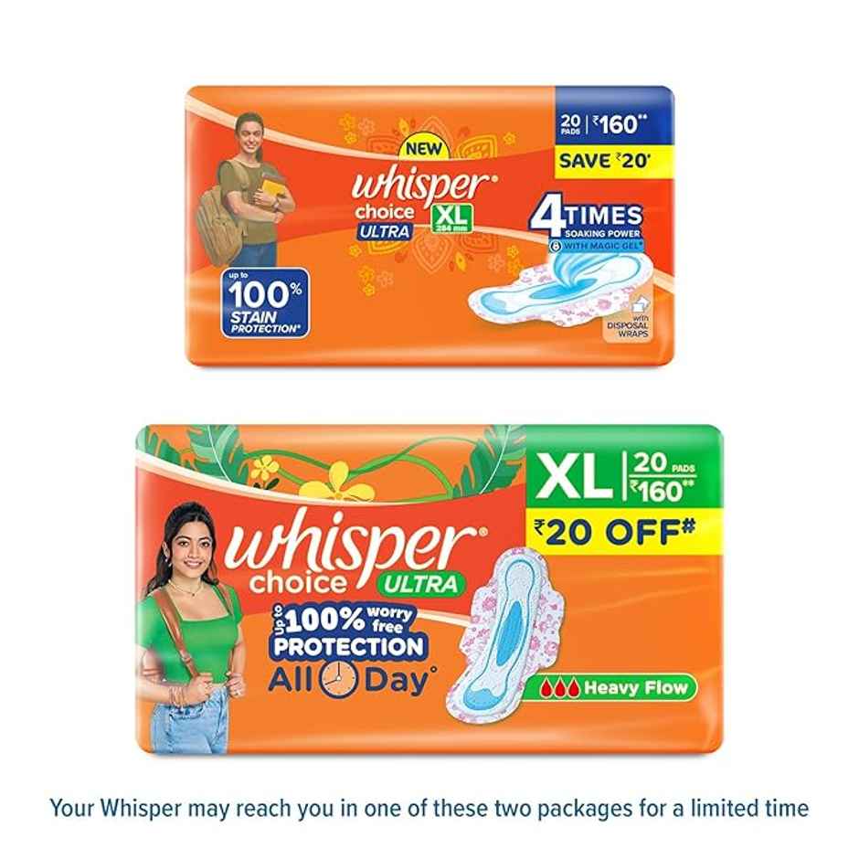 Whisper Choice Ultra XL Sanitary Pads
