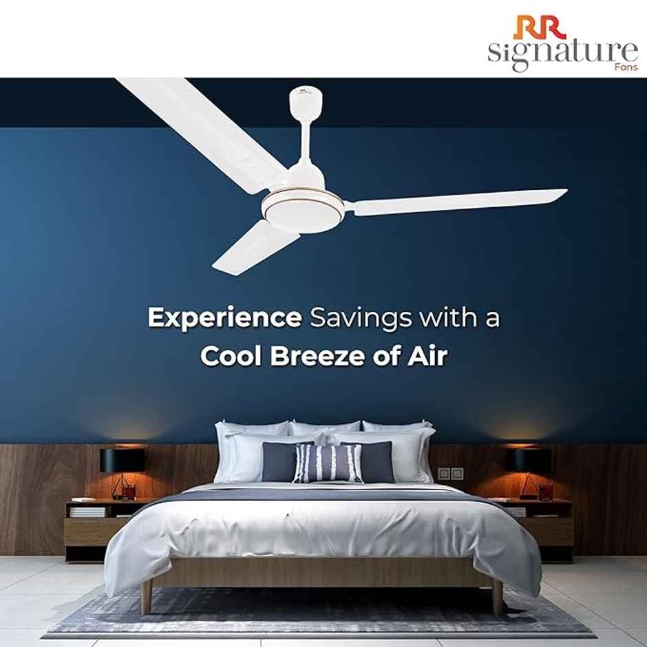 RR Signature Morpheus Ceiling Fan, 1200mm, Star Rated, High Speed, White