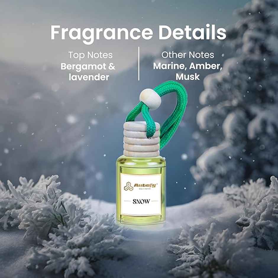 Autofy AIRHAVEN Car Perfume Hanging Car Fragrance Car Air Freshener Long Lasting | Snow