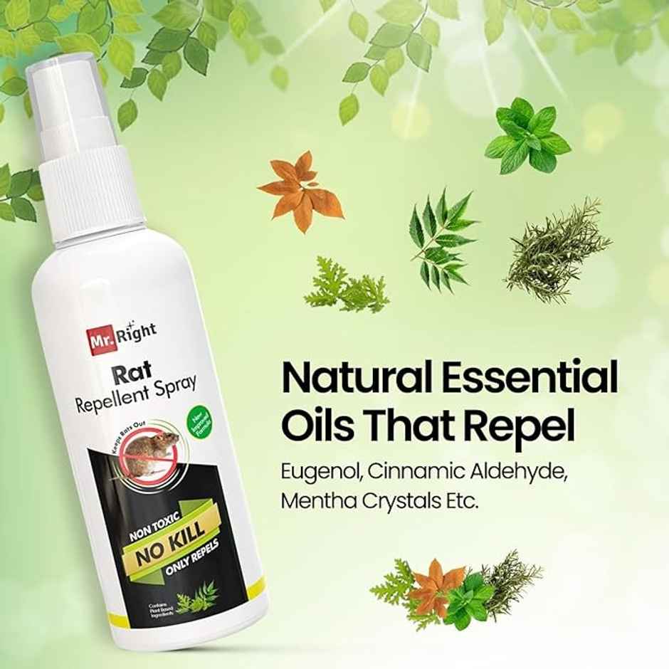 Mr. Right Herbal Rat Repellent Spray for Car & Home | Chemical-Free