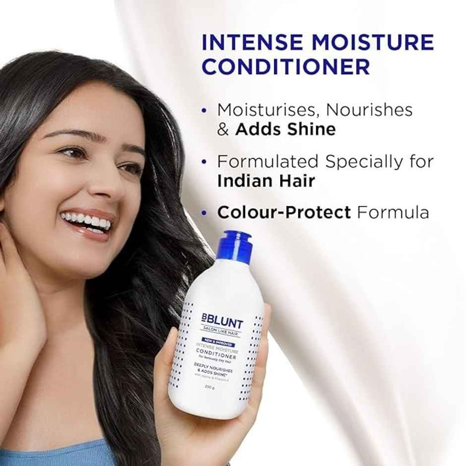Bblunt Complete Moisture Combo for Healthy Hair with Vitamin E & Jojoba:  Shampoo 300ml & Conditioner 250g & Hair Mask 250g  Combo