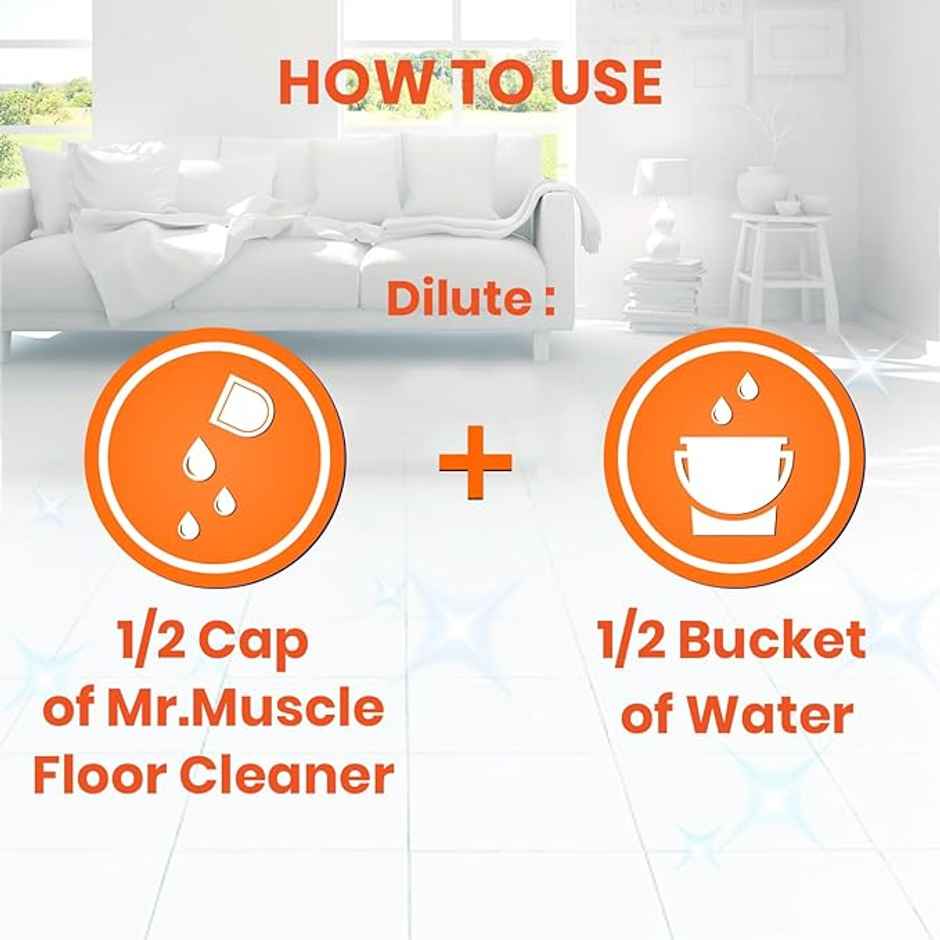 Mr. Muscle Lemon Citrus Sparkling Floor Cleaner Liquid