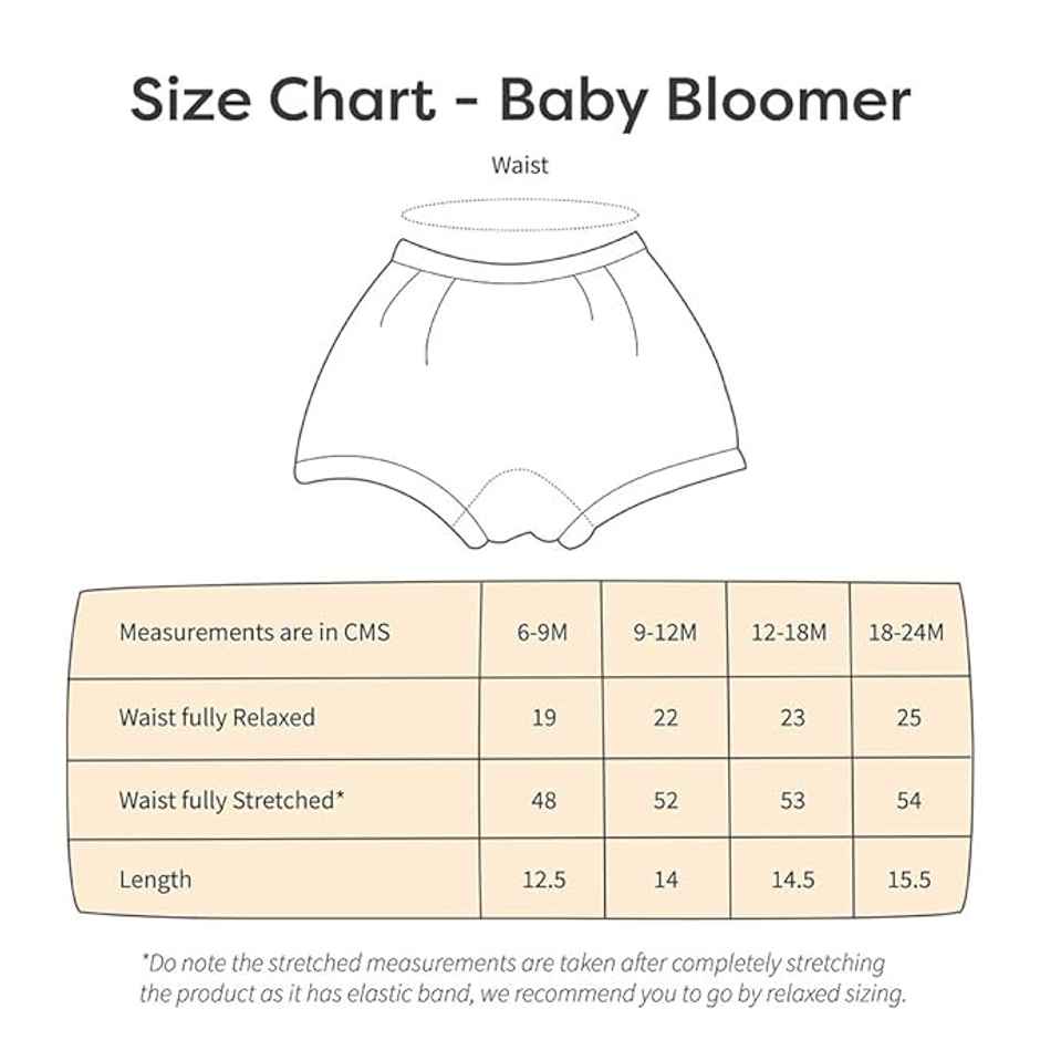 SuperBottoms Basic Unisex Bloomer 3-4Y | 100% Pure Cotton Super Soft Innerwear