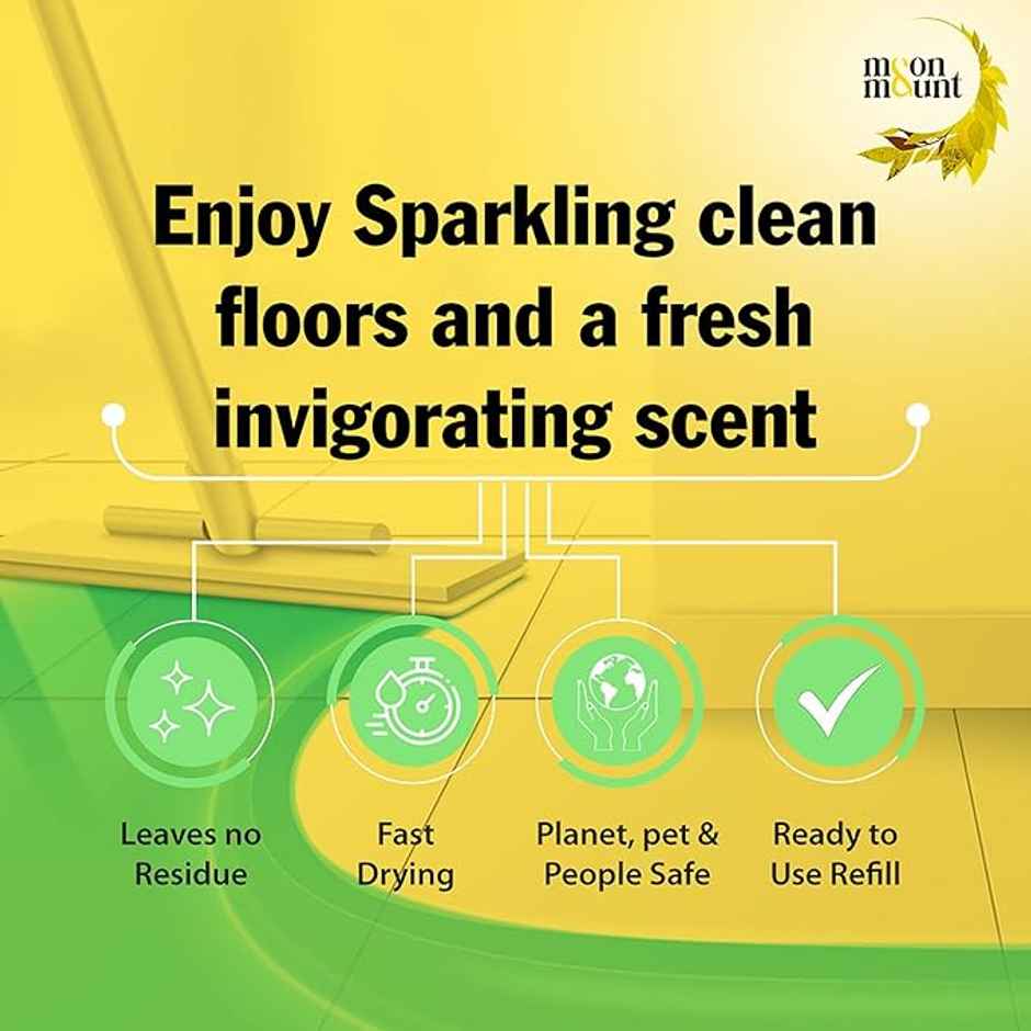 Moon&Mount Lemon Floor Cleaner Liquids | Bathroom Surface Cleaning Liquid | Ecofriendly