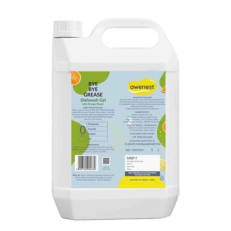 Awenest Orange and Lemon Dishwash Gel | No-toxin