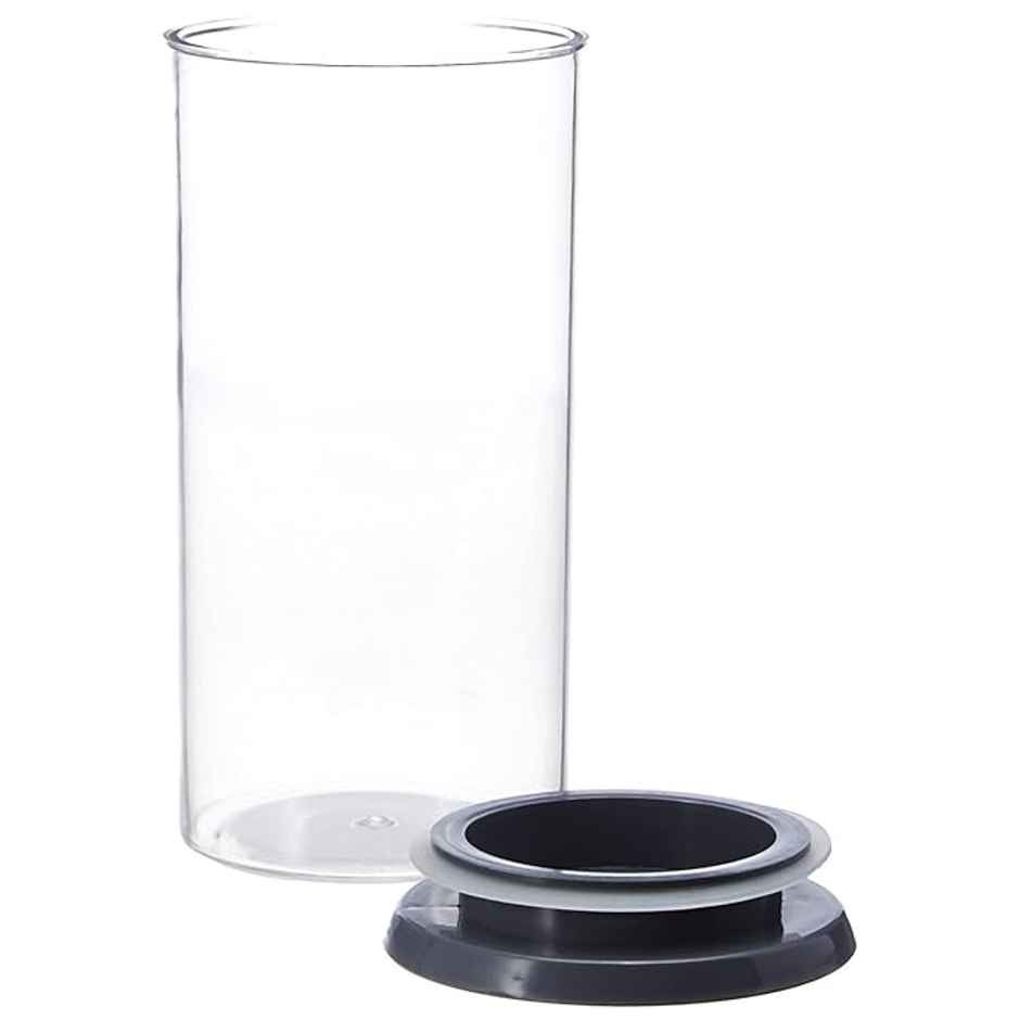Tex-Ro Plastic Round Push Grocery Container For Kitchen Organizer