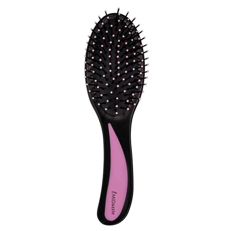 Midazzle Premium Compact Black And Pink Hair Brush |MIHB0021