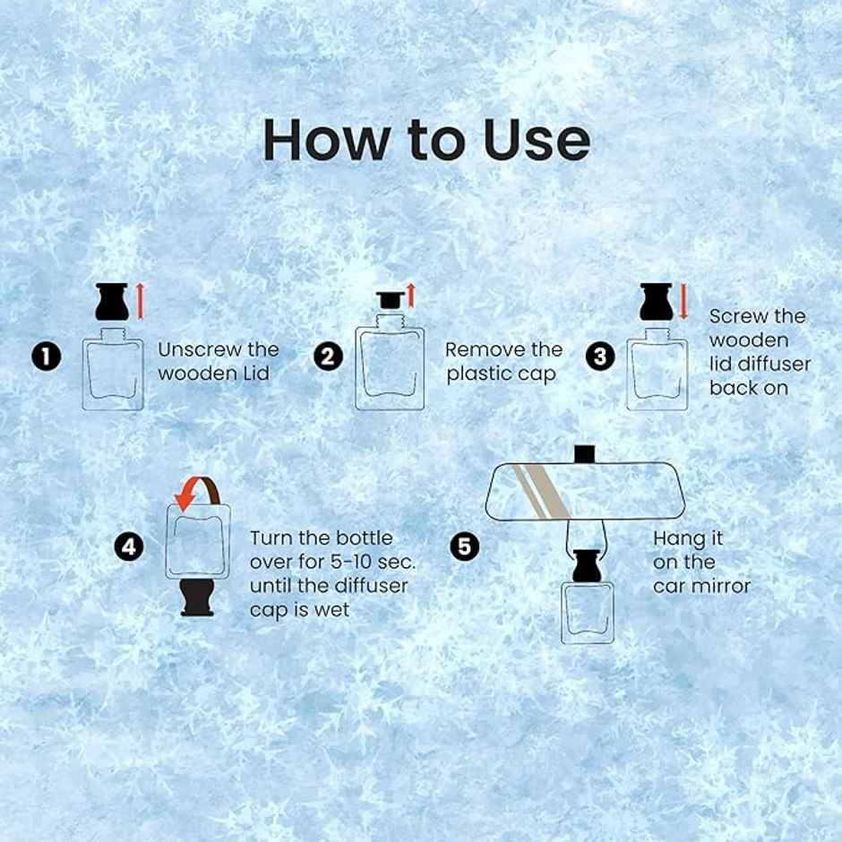 Autofy AIRHAVEN Car Perfume Hanging Car Fragrance Car Air Freshener Long Lasting | Snow