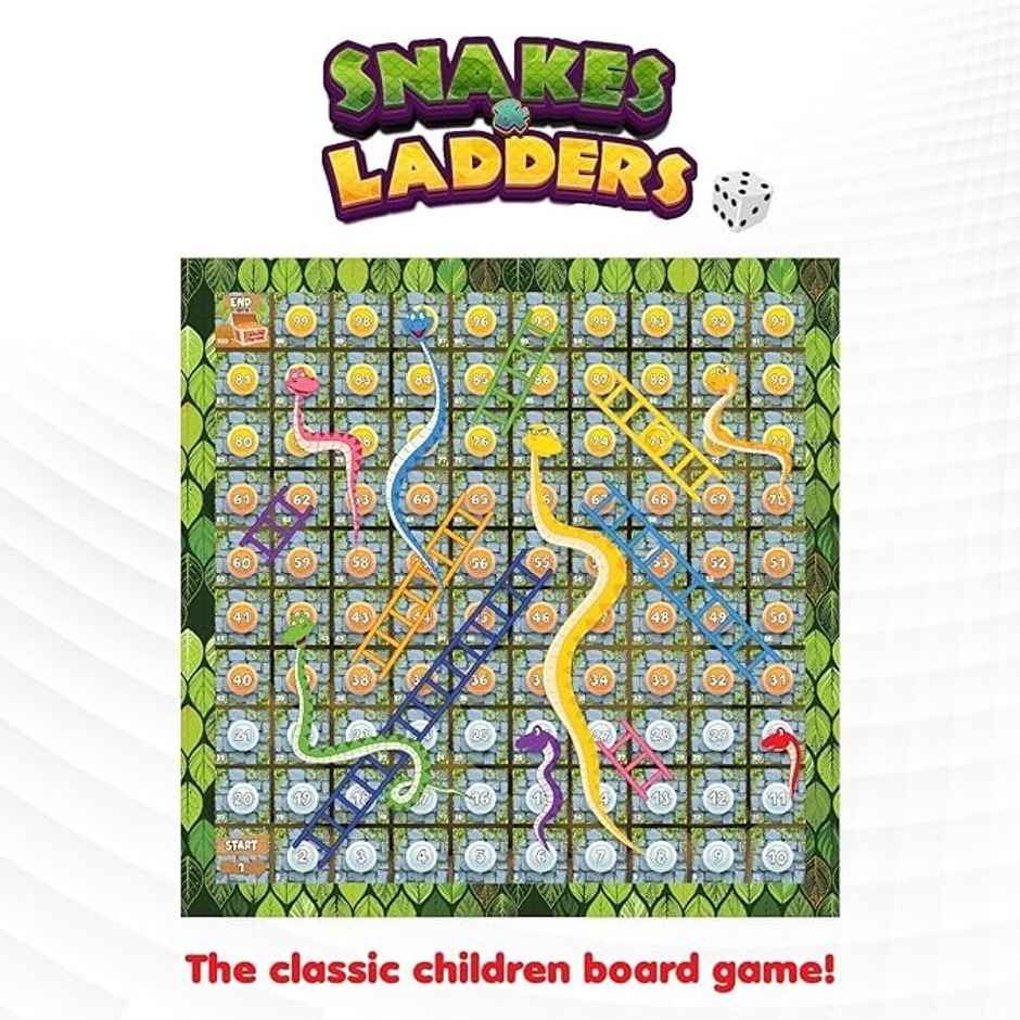 Funskool Snakes & Ladders | Family Board Game | 5+ Years