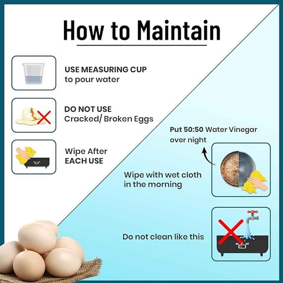 truTRTL Smart Instant Egg Boiler Machine 350 Watts | Plastic, 414 ml, Boil upto 7 Eggs (Hard, Medium, Soft)Automatic, Overheat Protection - Black