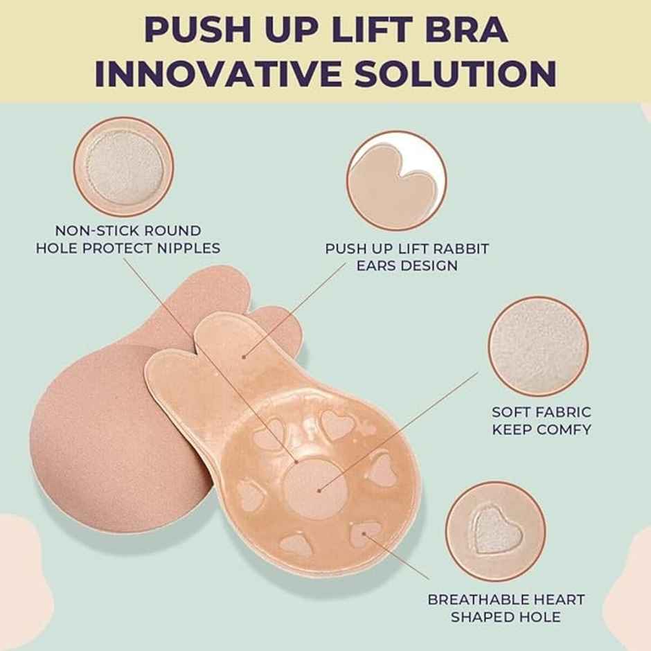 Bronson Professional Boob Lift Cups For Breast Push Up Lift and Reusable Silicone Pasties For Women