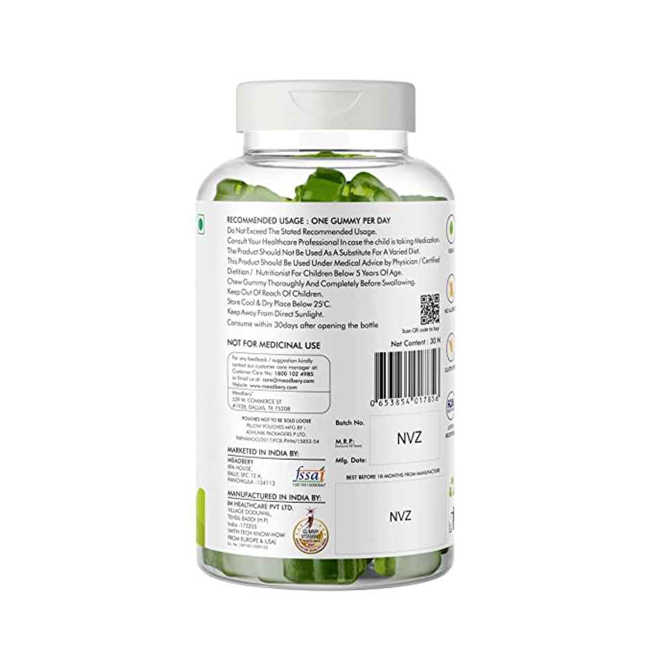 Meadbery Immunity Multivitamin Gummies Herbal Supplements For Kids & Adults
