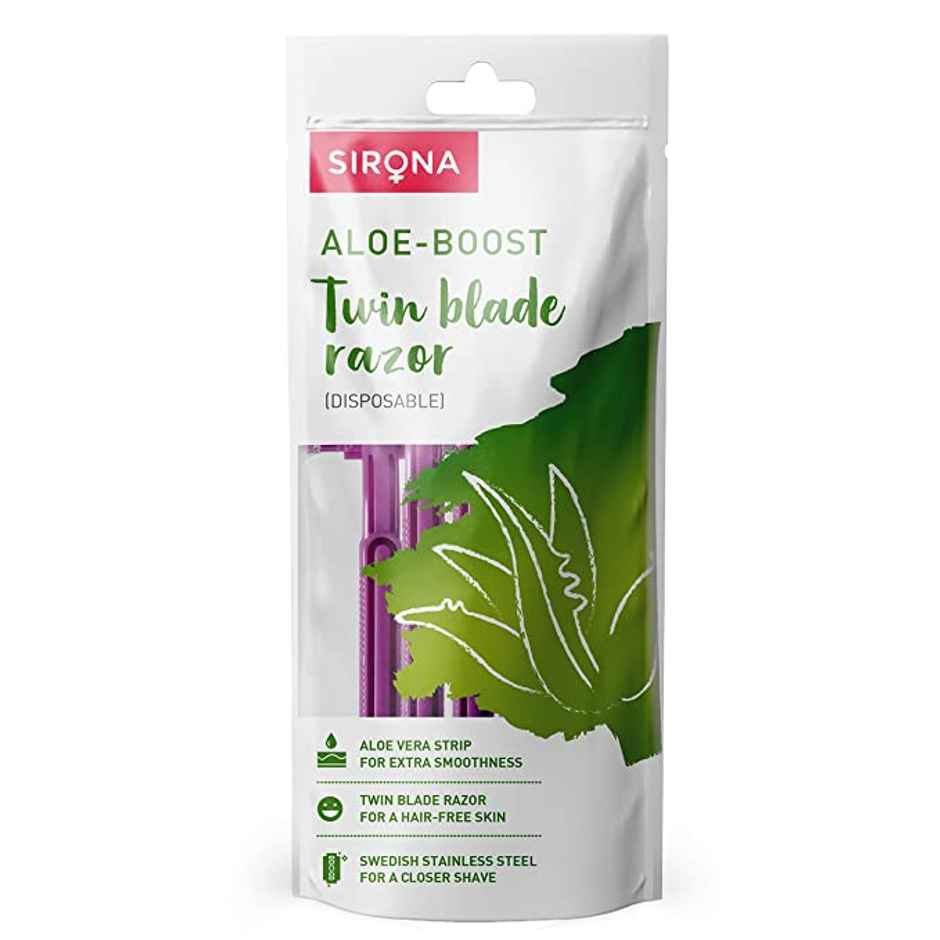 Sirona Disposable Shaving Razor for Women with Aloe Boost