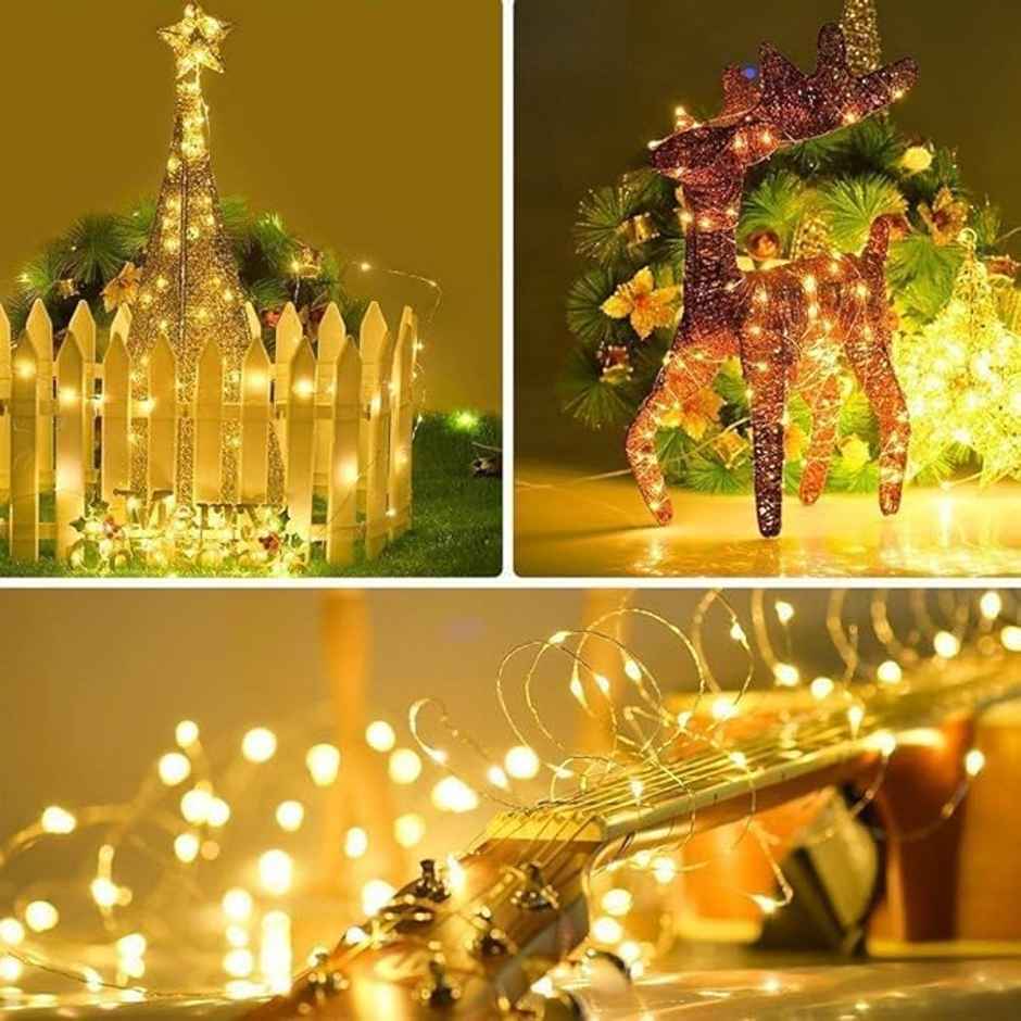 Desidiya Usb Operated Decorative Led String Lights - 5 Meters, Bright Ambiance - Warm White