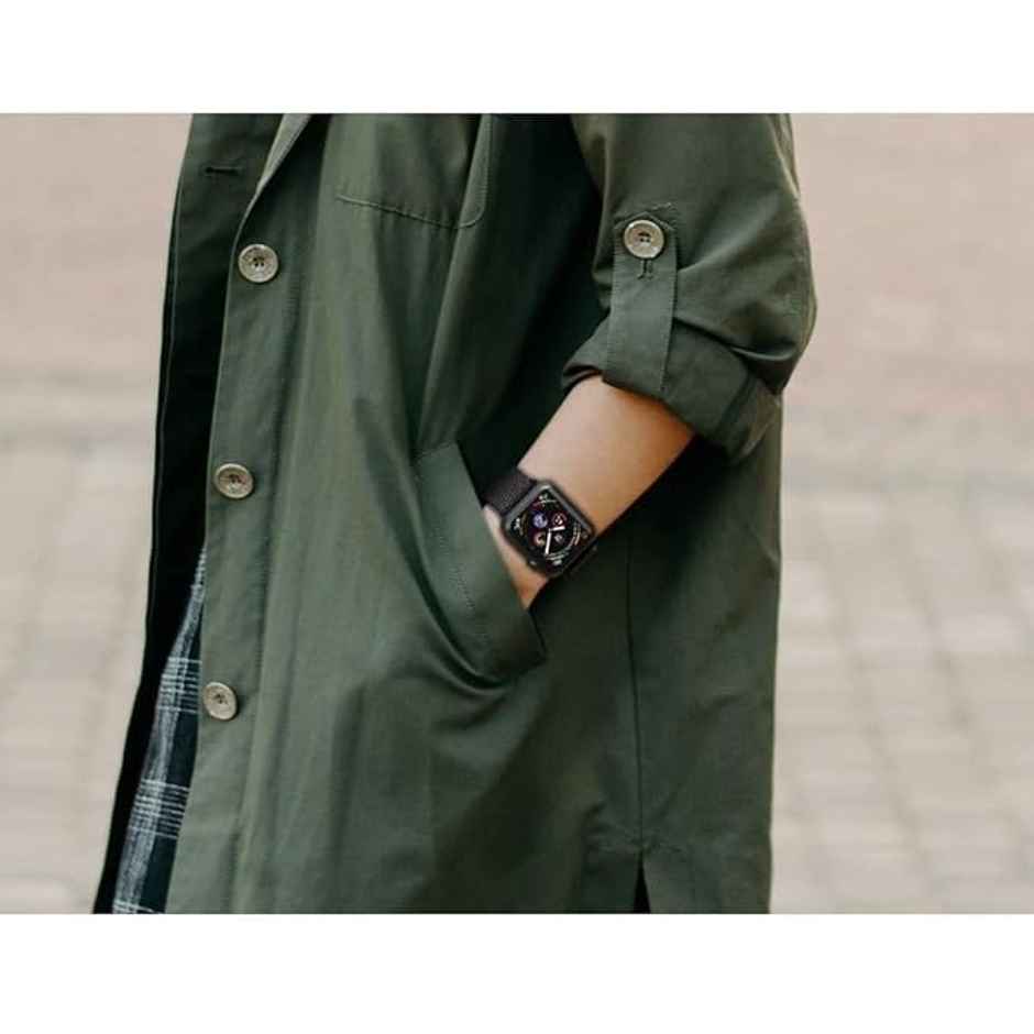 Sounce Stainless Steel Mesh Band for iWatch 42 mm|44 mm | Adjustable Loop for Series 6|5|4|3|2|1|SE