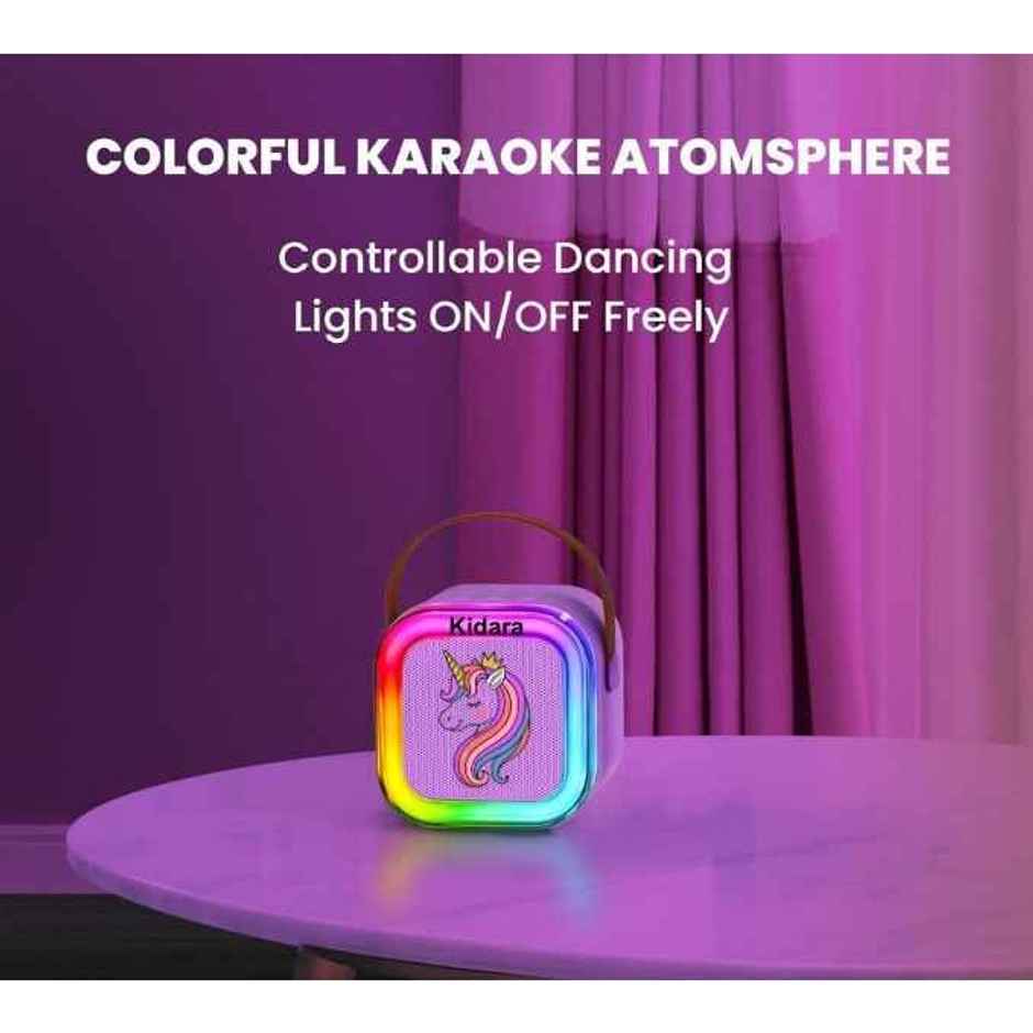 Kidara Unicorn Karaoke Speaker & Mic Set (5 W, Purple)