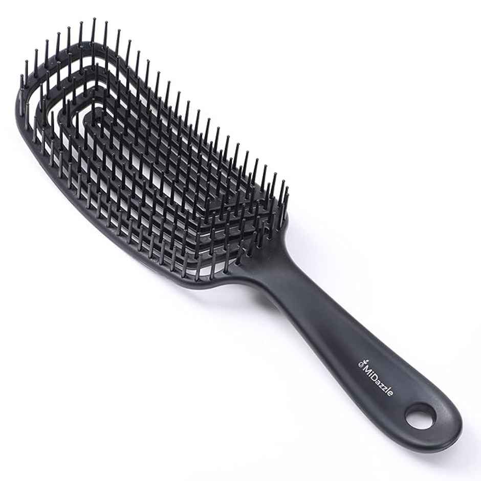 Midazzle Premium Gradient Black 3D Hair Brush |MIHB0015