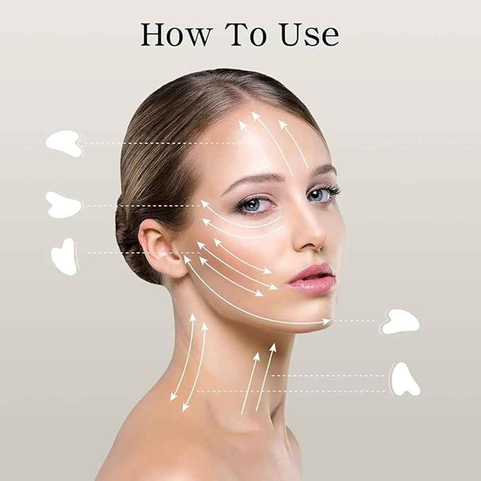 Bronson Professional Black Obsidian Gua Sha Face Massage Tool For Face and Neck Glowing Skin