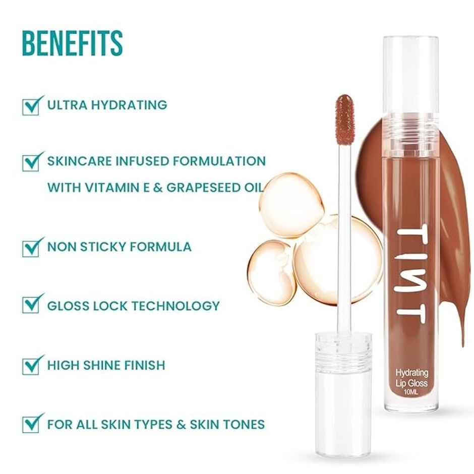 Tint Cosmetics Hydrating Lip Gloss With Vitamin E - Roasted Chestnut