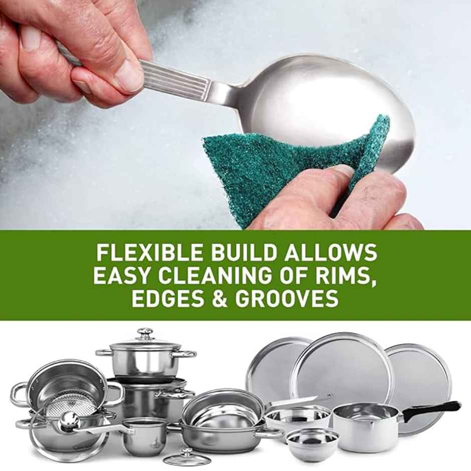 Scotch Brite Scrub Pad and Stainless Steel Scrubber Combo 