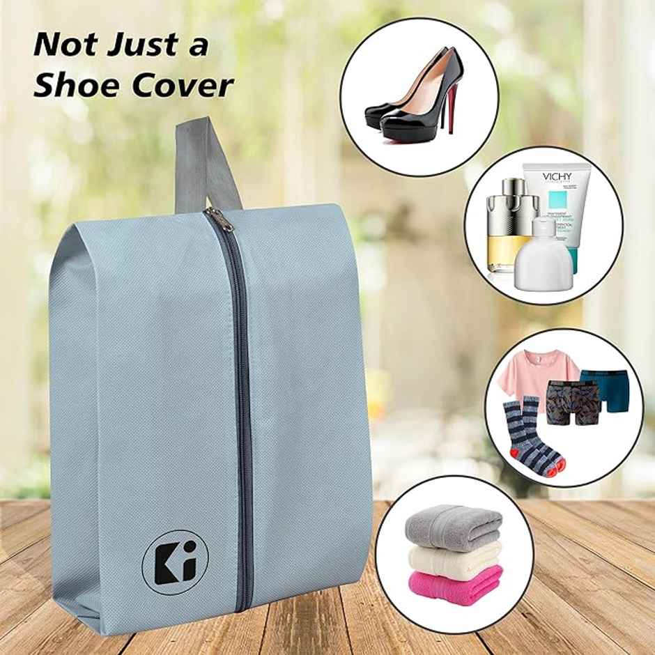 Kuber Industries Pack of 4 Multipurpose Travel Organizer with Chain Travel-Hiking-Adventure|Grey