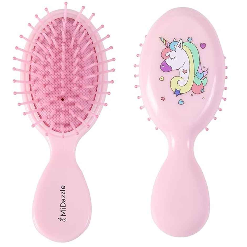 Midazzle Premium Unicorn Baby/Kids Hair Brush Pink |MIHB0020