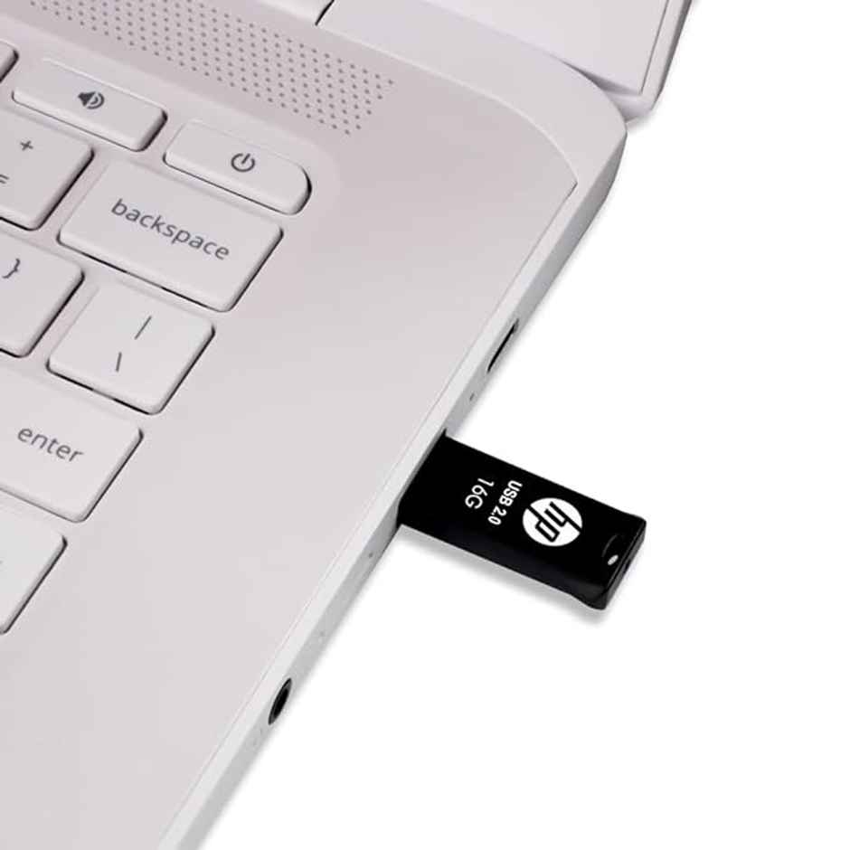 Hp V207W 16Gb Usb 2.0 Pen Drive,Black