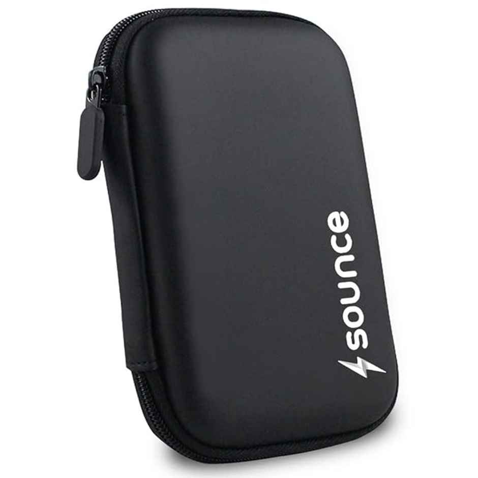 Sounce Hard Disk Drive Pouch Case for 2.5" HDD, WD, Seagate, Sony, Dell, Toshiba | Black