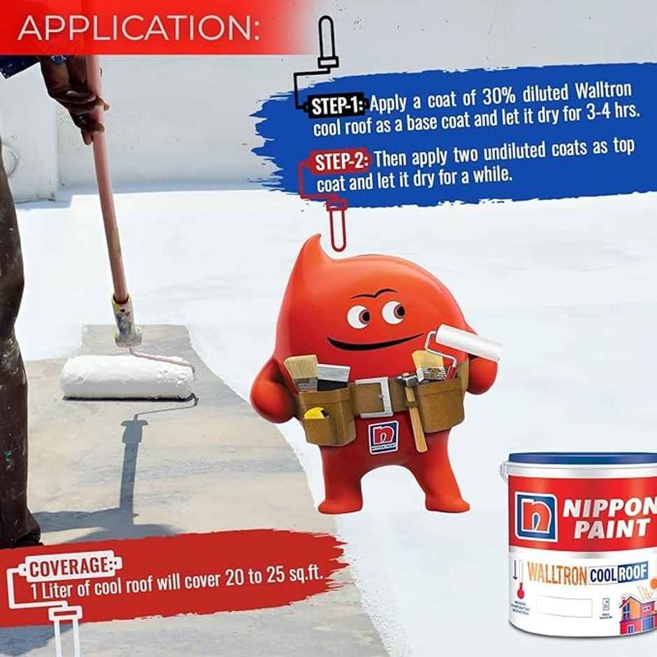 Nippon Paint Walltron Summer Cool Roof 5L | Solar Reflective & Heat Resistant