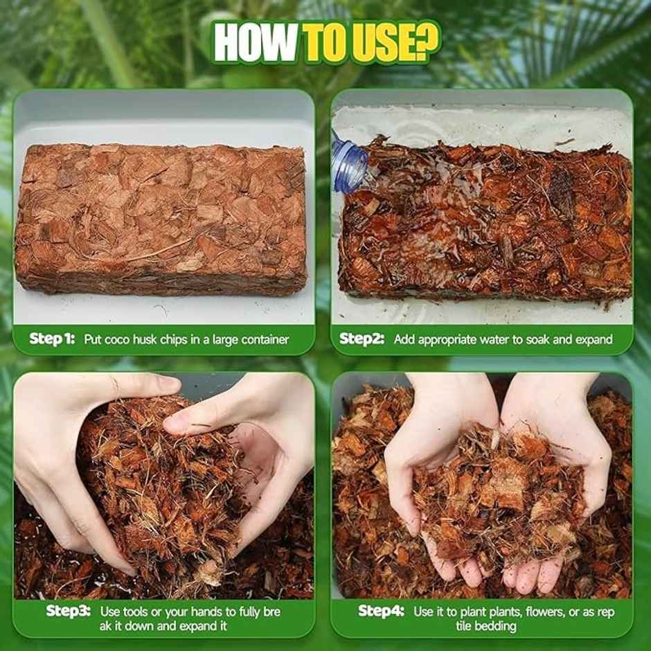 Gardens Coir Coconut Husk Chips for Hydroponic Plants - Home Gardening