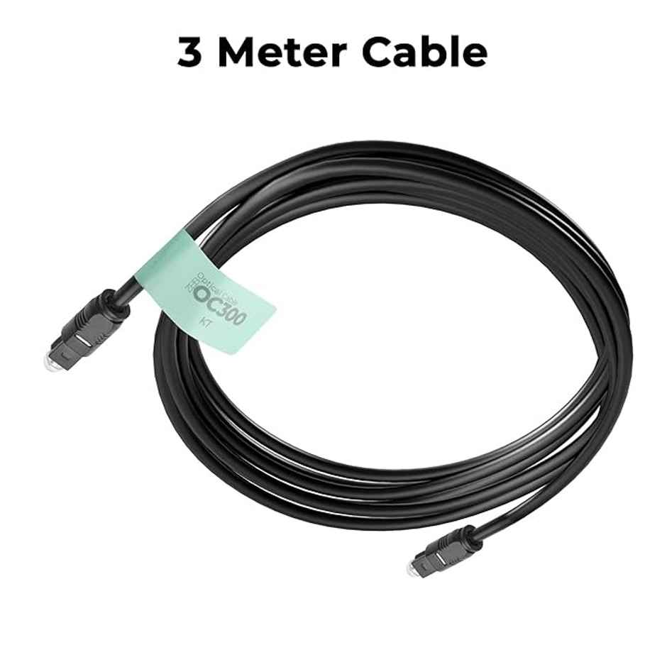Zebronics Oc300 Digital Optical Audio Cable With 3 Meters Black