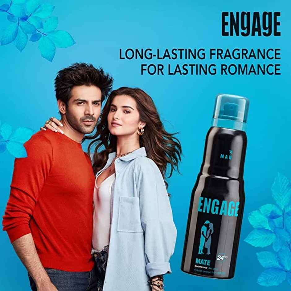Engage Mate Deodorant For Men, Citrus & Fresh, Skin Friendly, Deo Spray