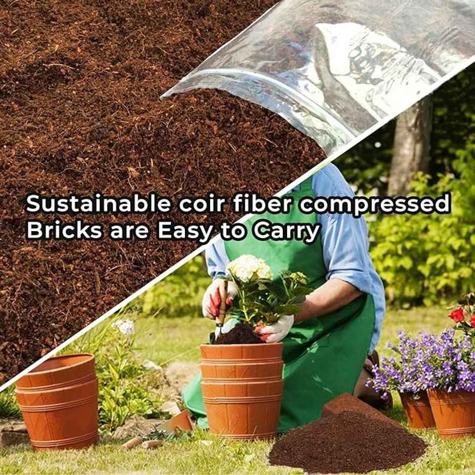 Gardens Coir Cocopeat Block | 10.5X15cm | Home Gardening