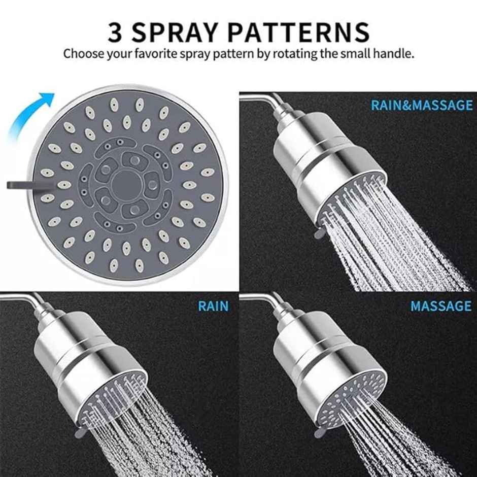 Softrix Hard Water Shower Filter 15 Stage 1702 | 3 Mode Spray Reduces Chlorine & Hard Water Salts