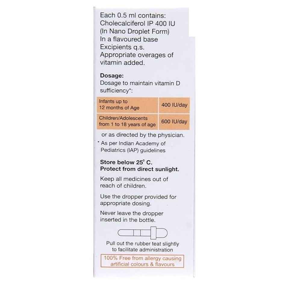 Deksel 400IU Nano Kids Vitamin D3 Oral Drop