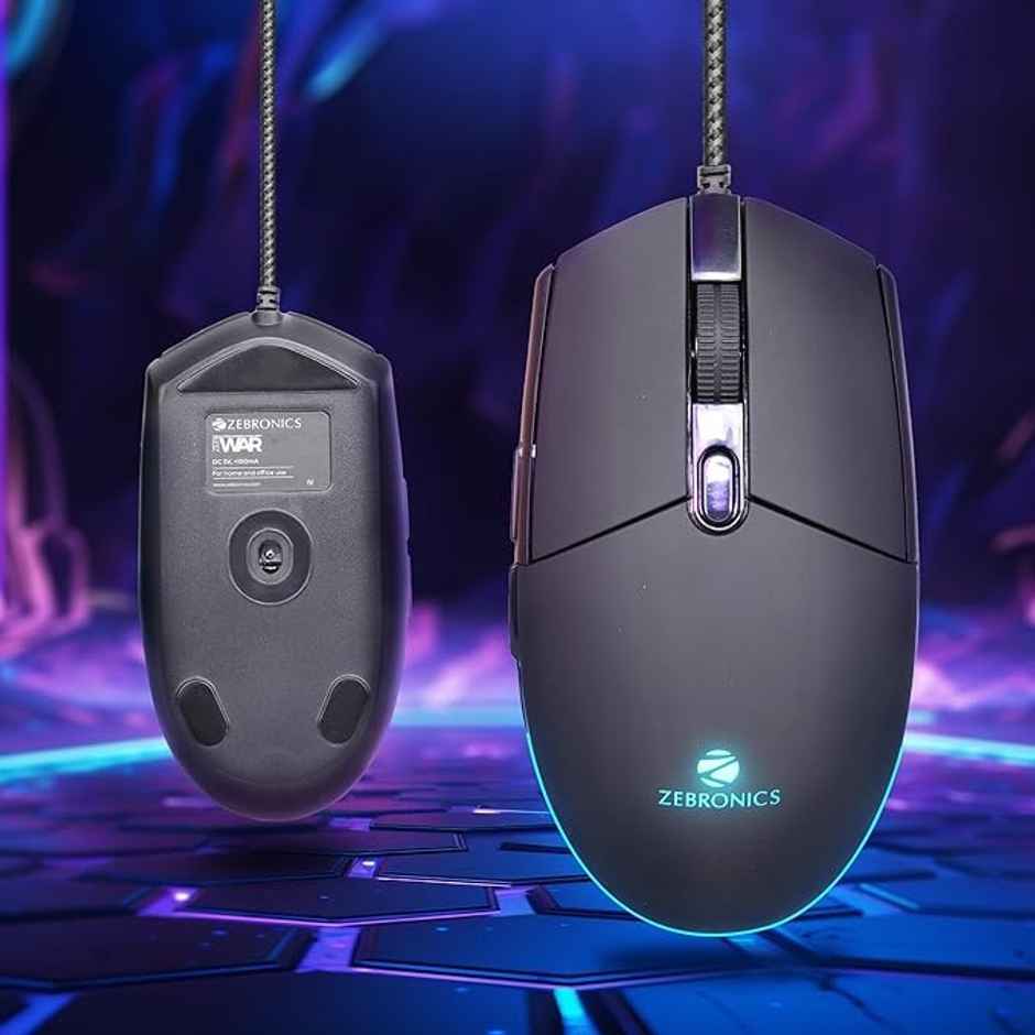Zebronics War M Wired Gaming Mouse, 6 Buttons, Upto 4200 Dpi, Usb Interface, Breathing Led