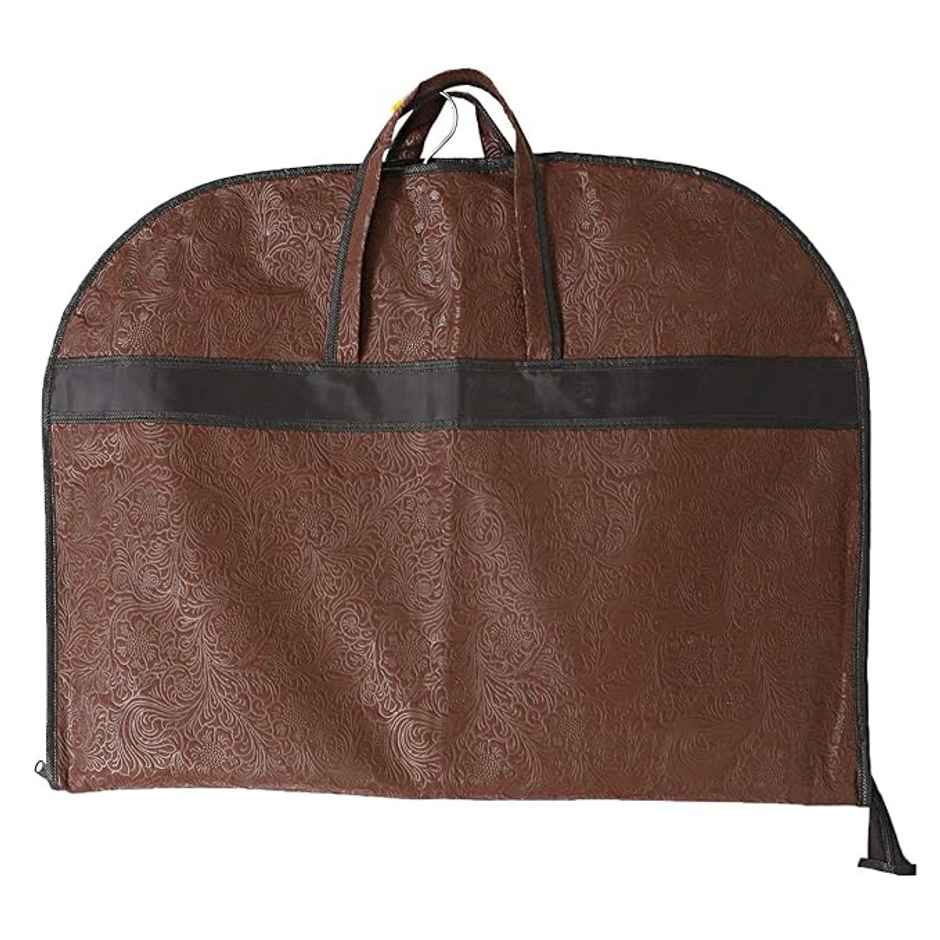 Kuber Industries Exclusive Hanging Blazer Cover Bag for Wardrobe | Jacket | Suit | Dresses|Brown