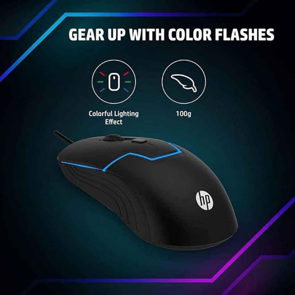 HP M100 USB Wired Gaming Optical Mouse| 1000|1600 DPI Settings