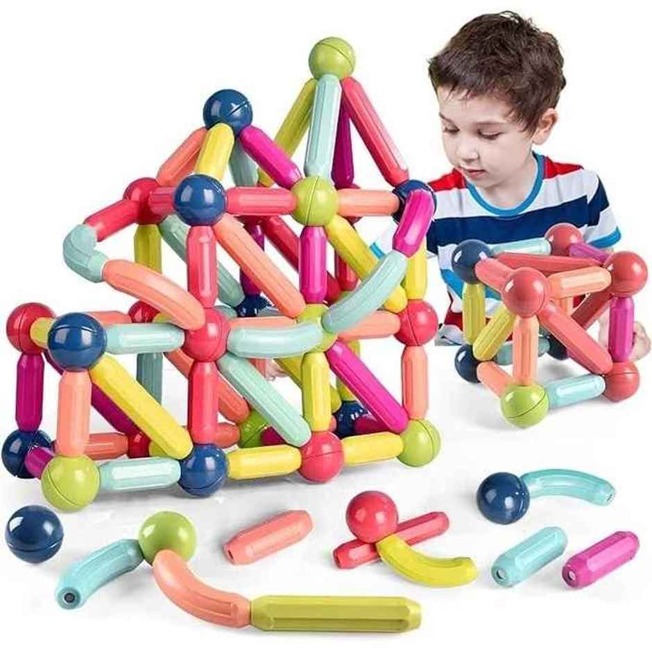 Fablue Magnetic Sticks Building Blocks Educational Toy For Kids | Puzzle Game | 25 Pieces