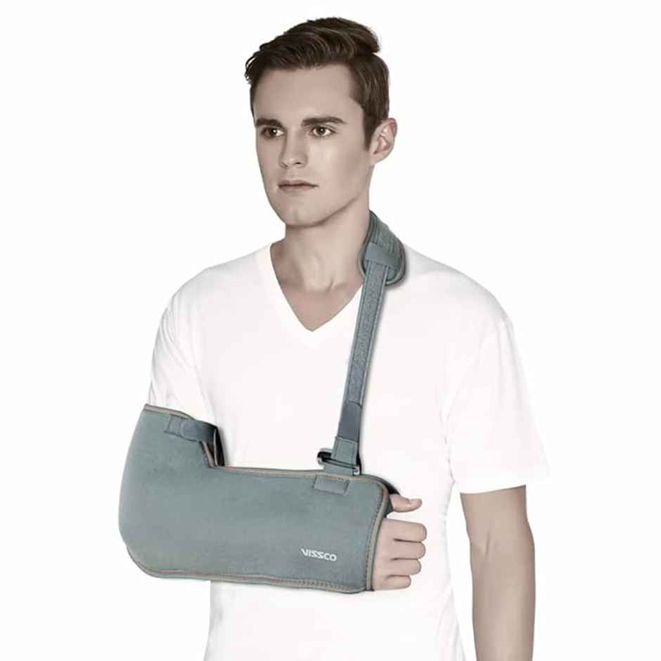 Vissco Arm Pouch Sling (Moderate Support) Grey L